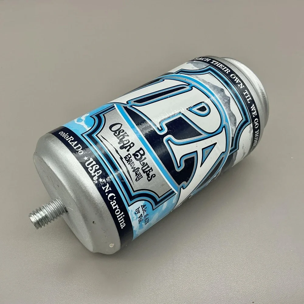 Oskar Blues Brewery IPA Beer Tap Handle Can Silver Blue Colorado USA Decor